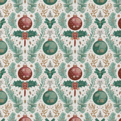 Printed Cotton BOLZANO White / Green